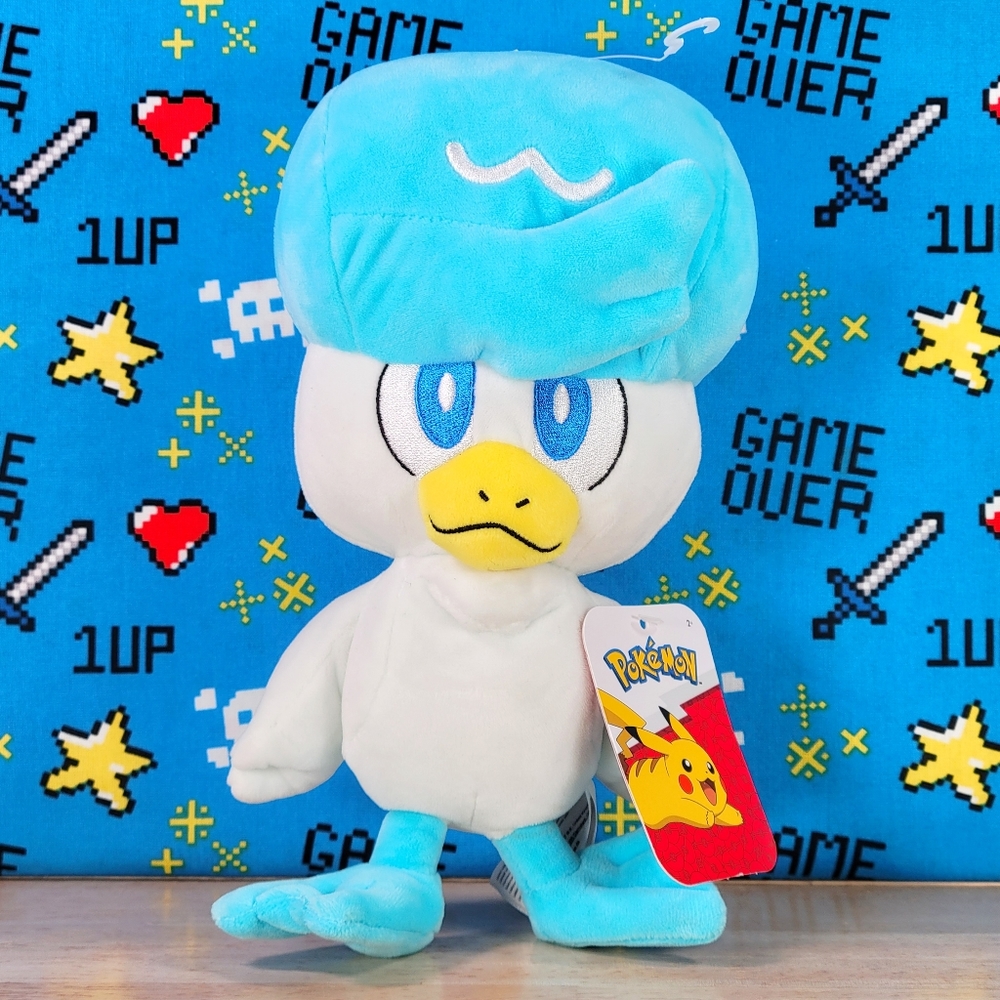 Jazwares Pokemon Quaxly 8" UltraSoft Video Game Toy Plush NWT